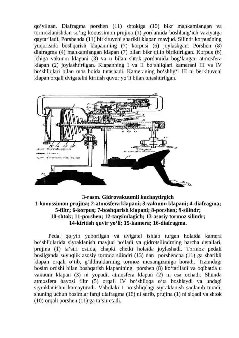 Traktorning alohida agregatli gidravlik tizimi, tuzilishi va ishlashini o‘rganish 4
