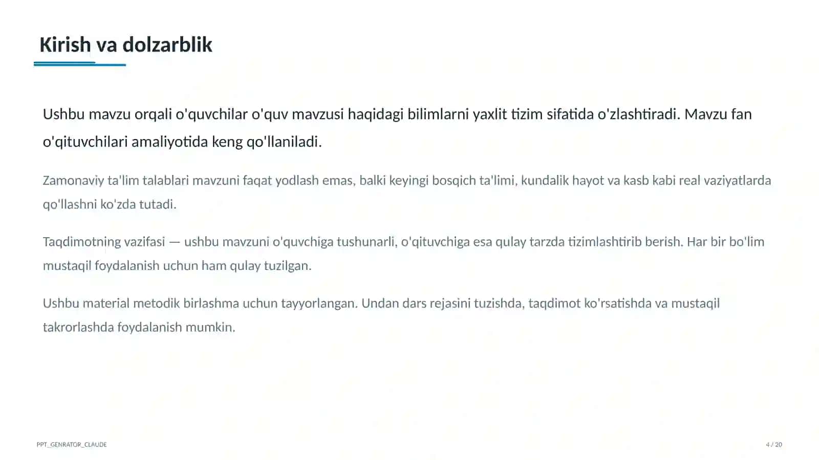 Ekologik ta'lim: iqlim o'zgarishi, suv tejash va chiqindilarni saralash 4