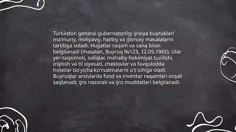 Turkiston general gubernatorligi hujjatlari 4