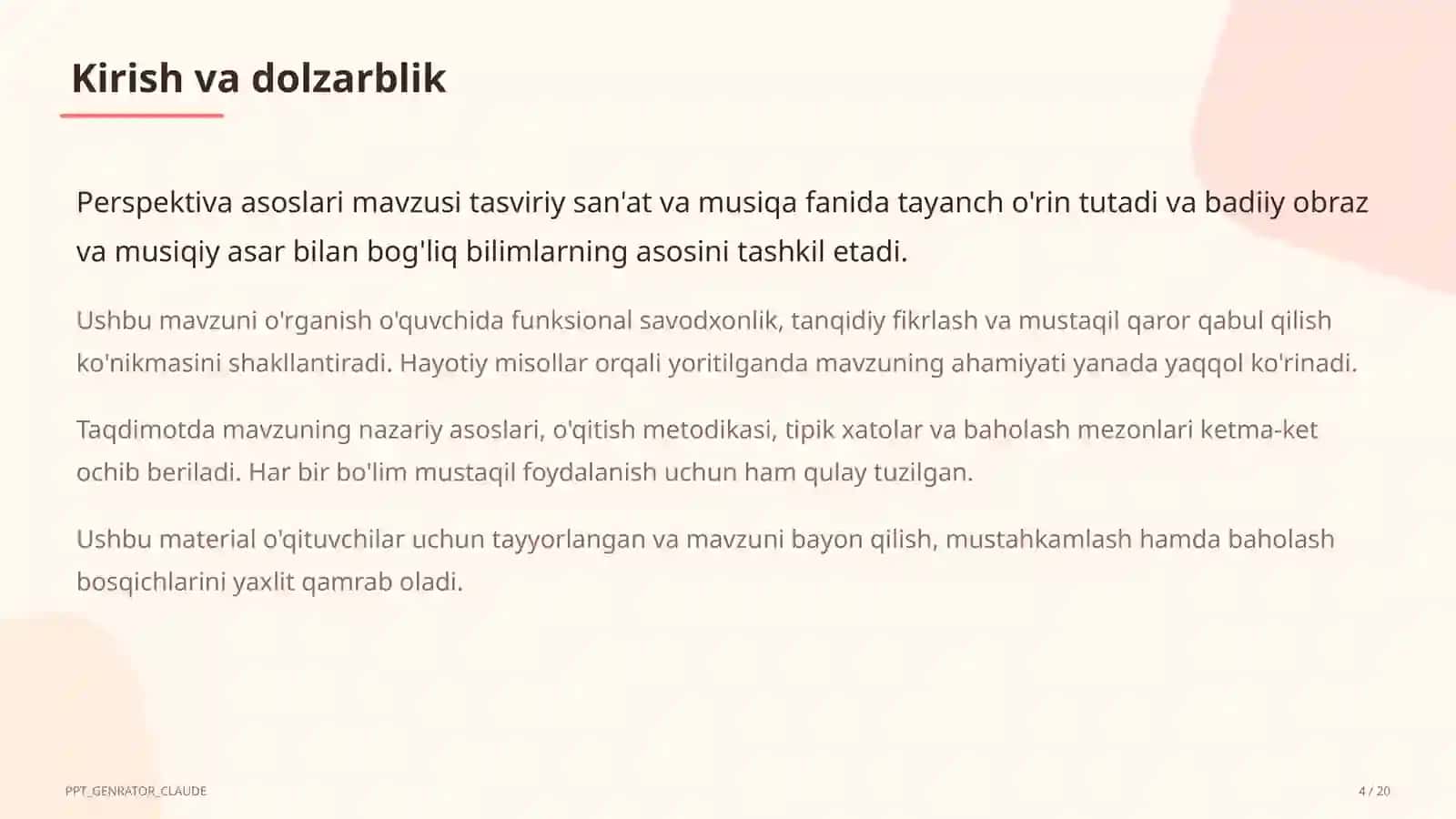 Perspektiva asoslari (5-sinf) 4