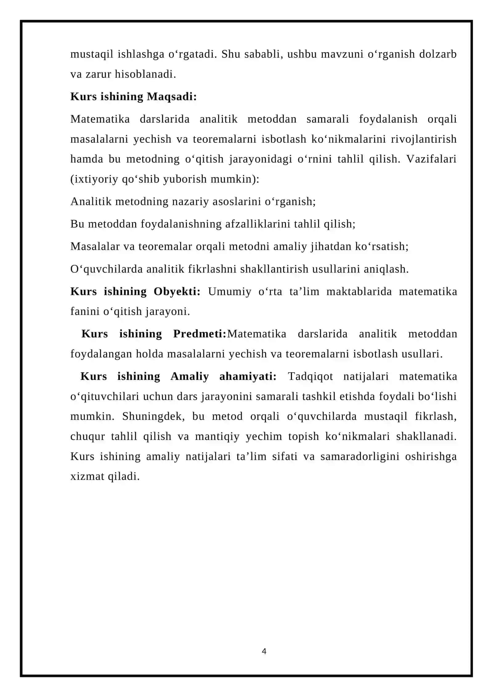 Matematika oʻqitishda analitik metod bilan masalalar yechish va teoremalarni isbotlash 4
