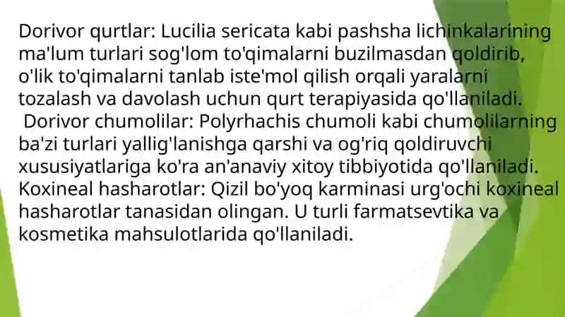 Tibbiyotda ahamiyatga egabo`lgan oyin 4