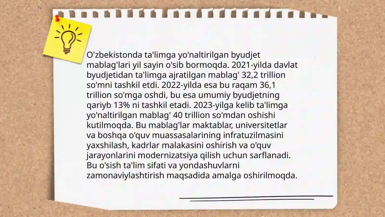 O'zbekistonda ta'limda amalga oshirilayotgan islohatlar 4