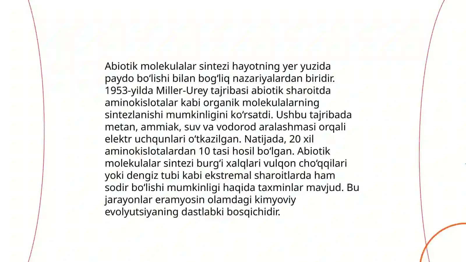 Yerda hayotning paydo boʻlishi va rivojlanishi 4