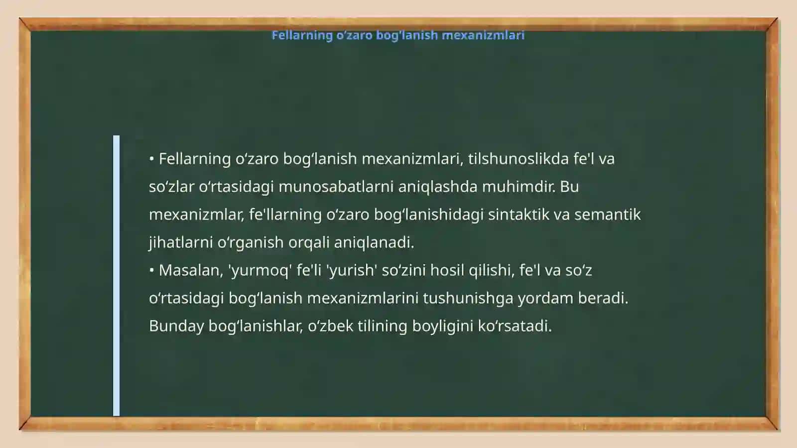 Fellarning o‘zi bog‘langan so‘zlar tahlili 4