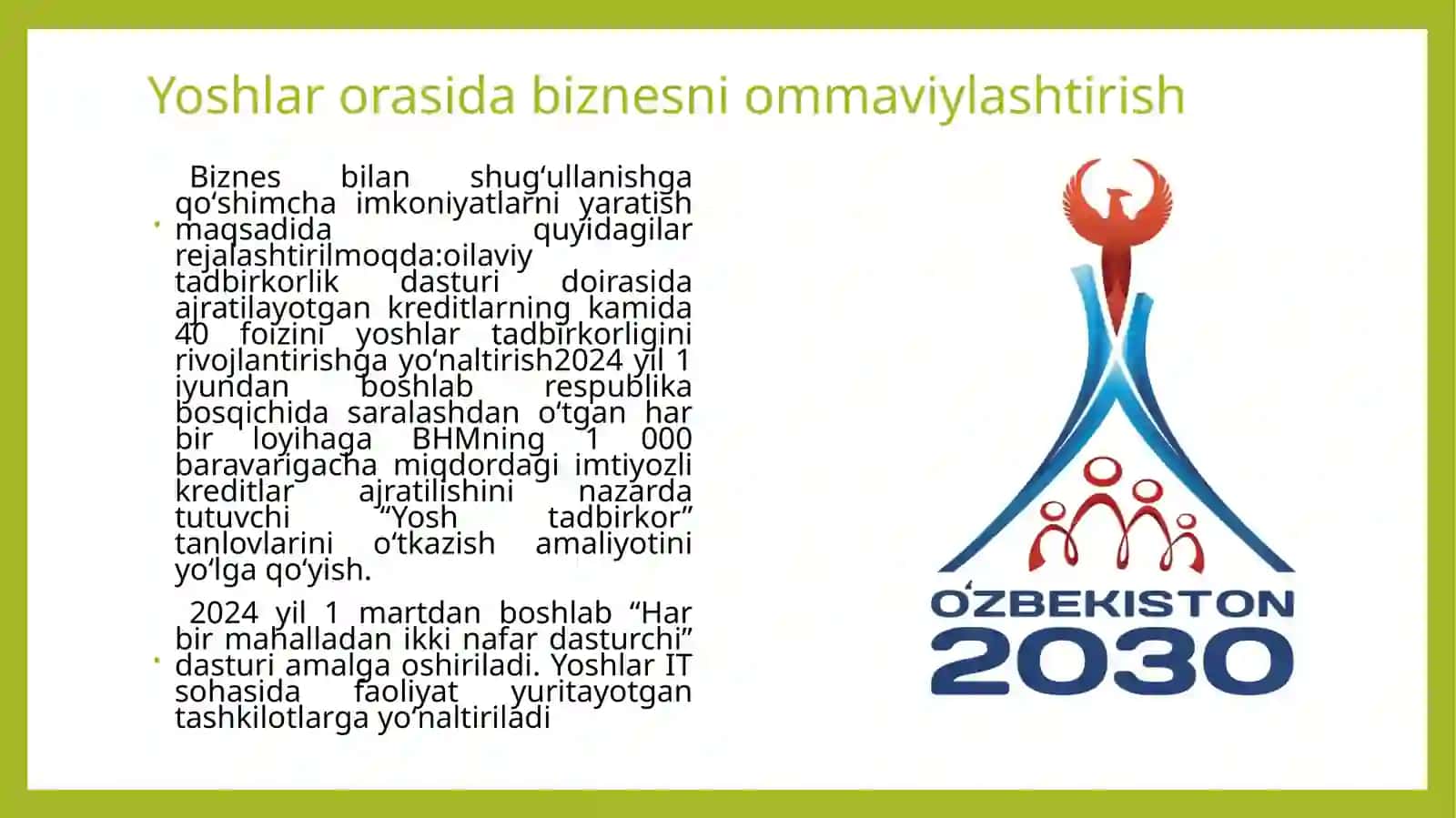 Oʻzbekiston– 2030 strategiyasining asosiyyoʻnalishlari—insonparvardavlat qurish yoʻlida 4