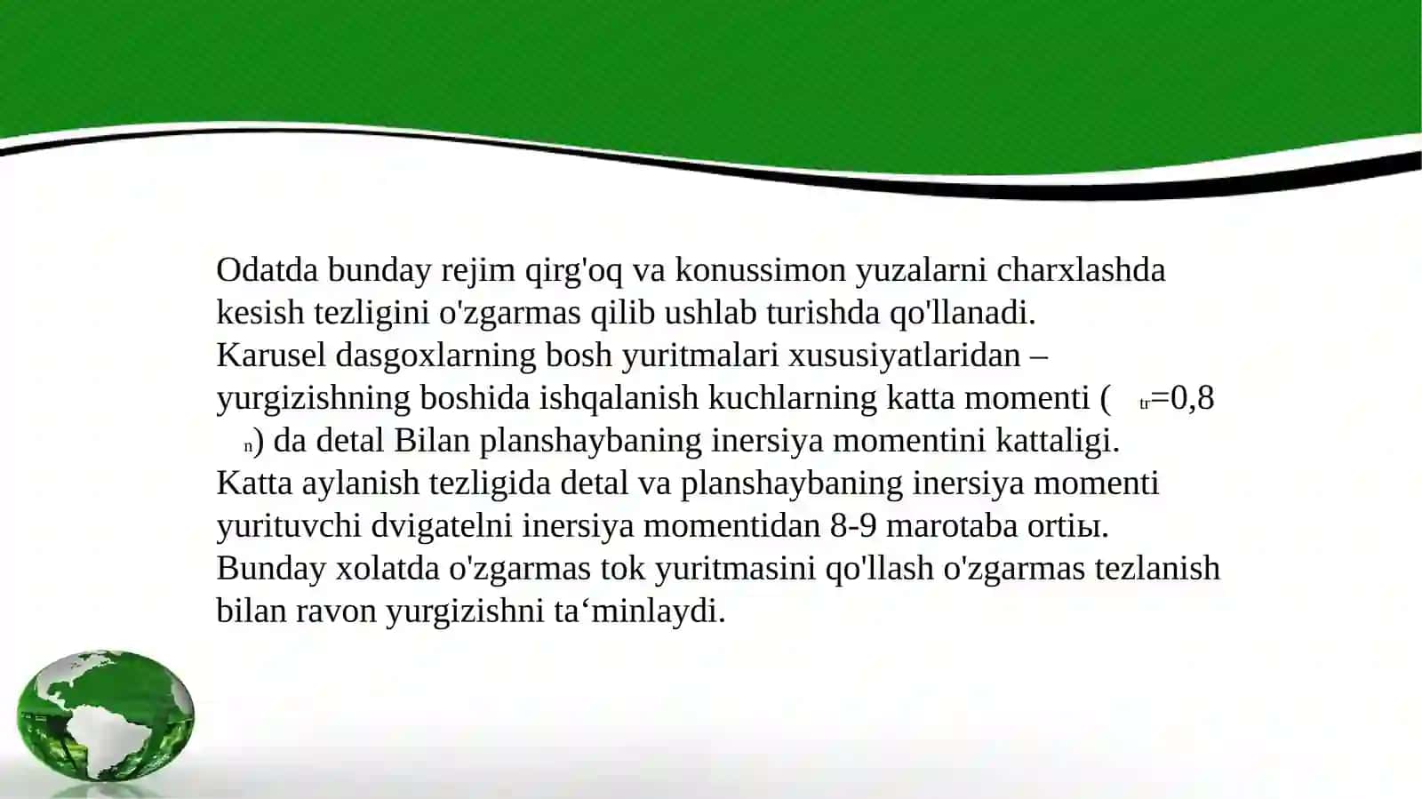 Tokarlik dasgoxlarida qo'llanadi gan elektry konsokul, talqislar va ventilatorlar 4