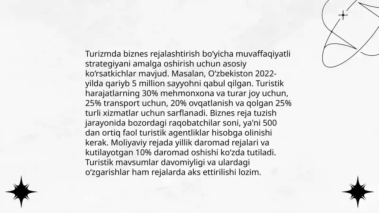 Turizmda tadbirkorlik funksiyalarining amaliy jihatlari 4