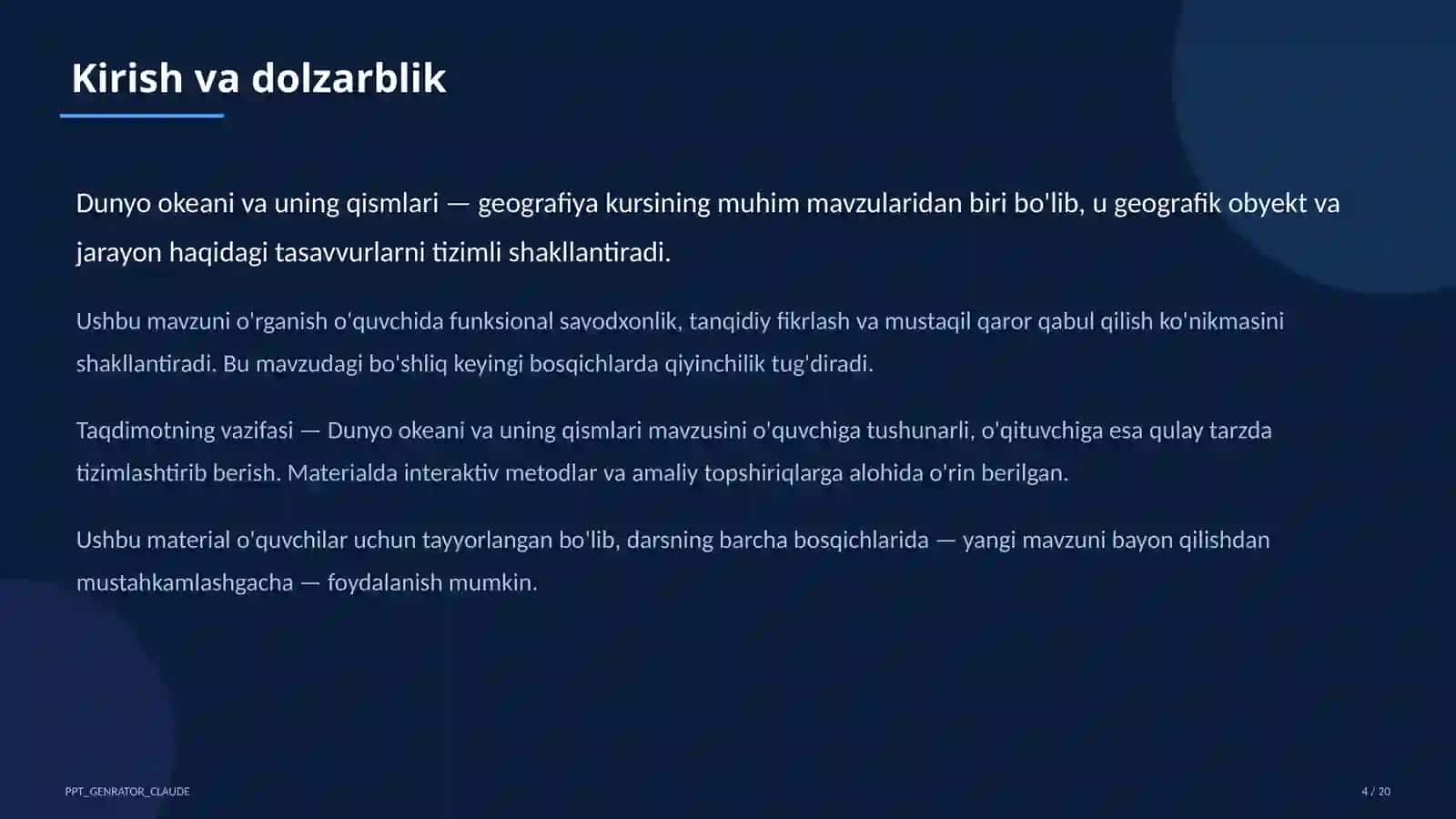 Dunyo okeani va uning qismlari (7-sinf) 4