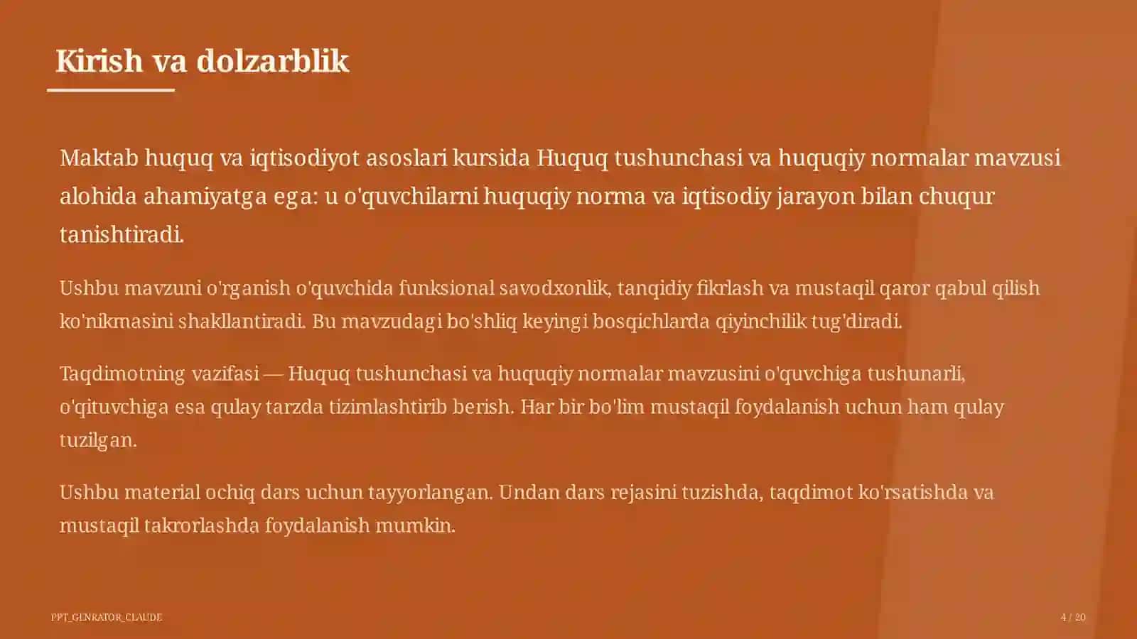 Huquq tushunchasi va huquqiy normalar (9-sinf) 4