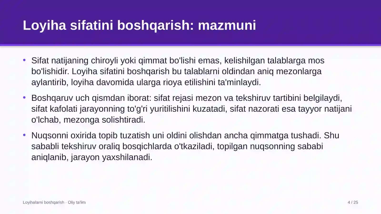 Autsorsing kompaniyalarida loyiha sifatini boshqarish 4