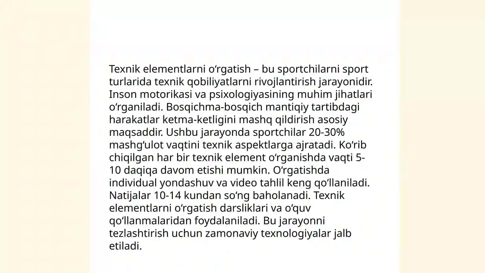Sportchilarning texnik va taktik tayyorgarligi 4