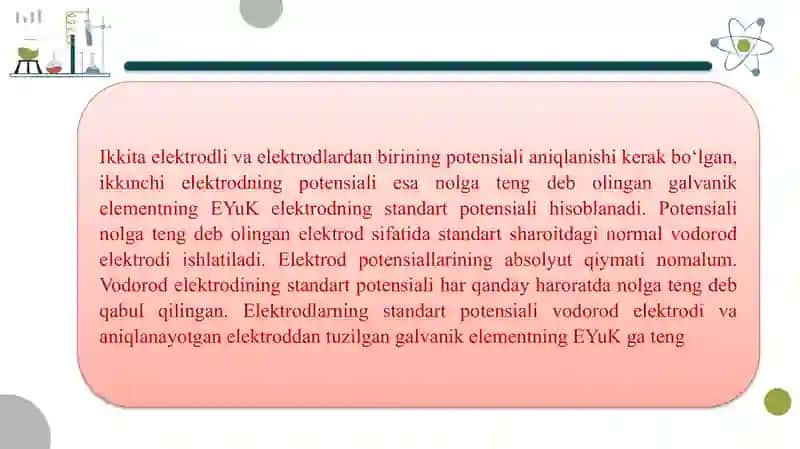Galvanik elementlar termodinamikasi 4