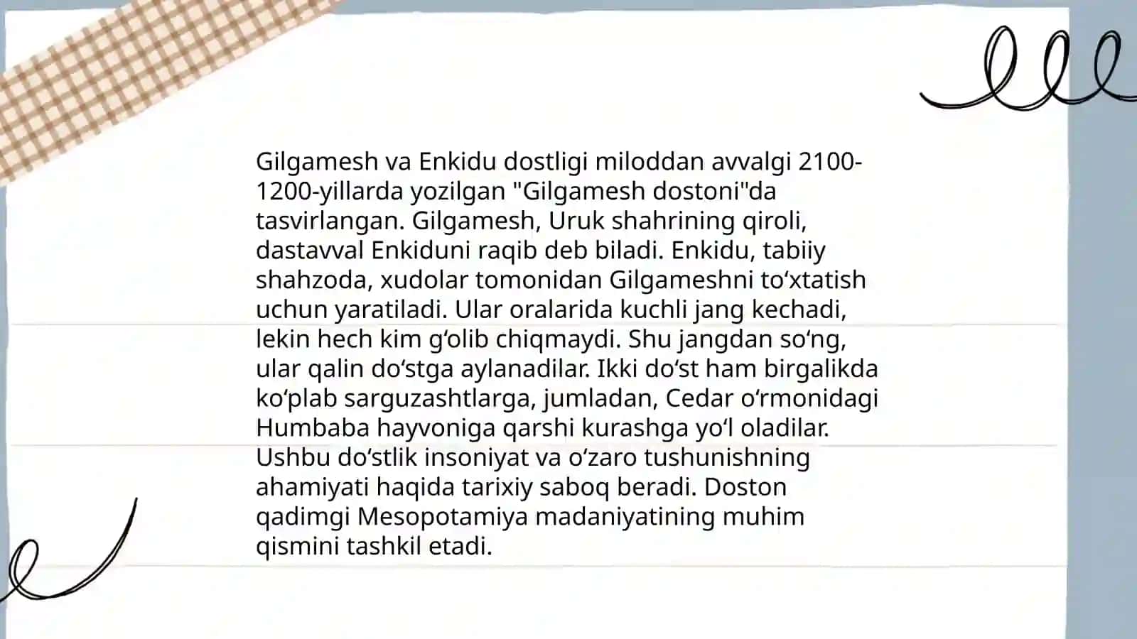 Gilgamesh dostoni 4