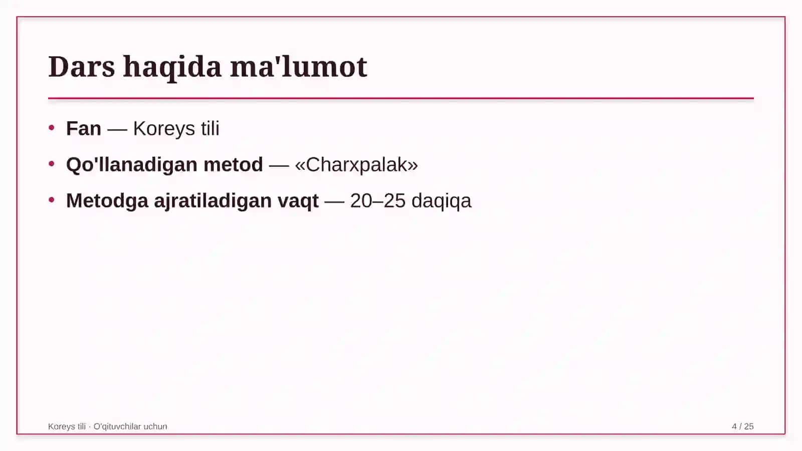 koreys tili darslarida charxpalak metodidan foydalanish 8663 4