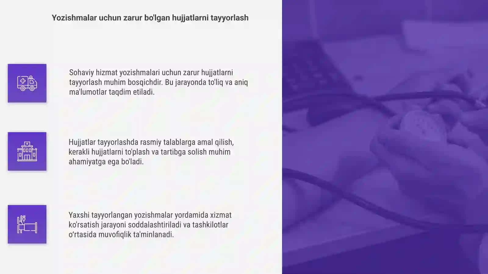 Sohaviy hizmat yozishmalari 4