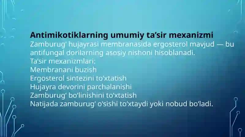 Zamburug‘larga qarshi dori vositalarining klinik-farmakologik xarakteristikasi va qo‘llanilishi 4