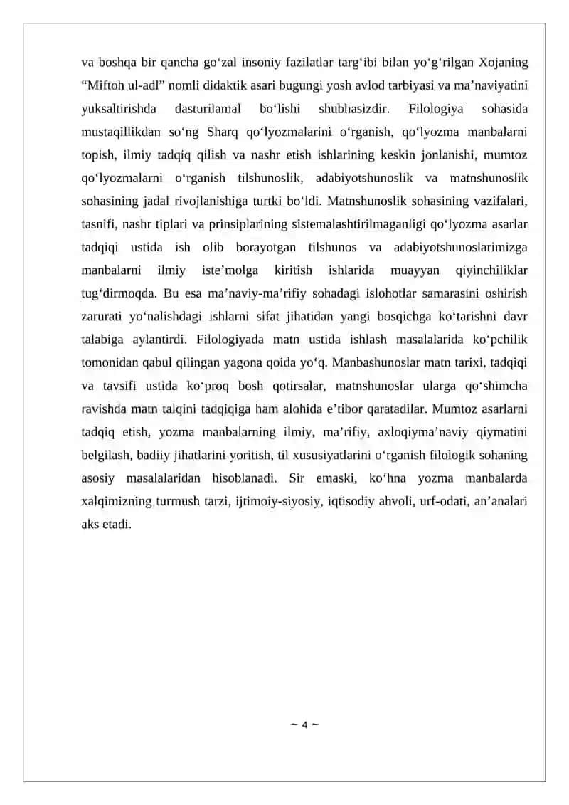 Xoja kurs ishi 4