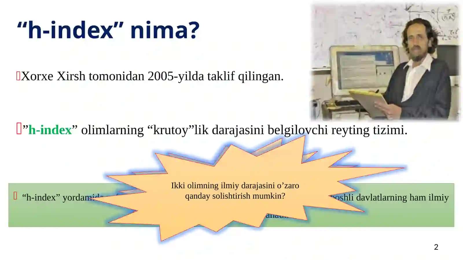H-index bu 4
