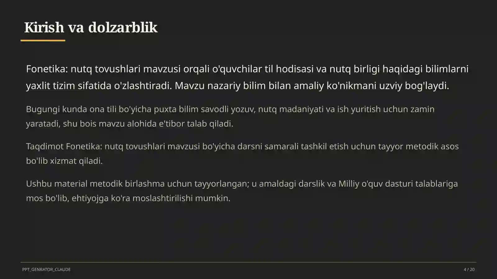 Fonetika: nutq tovushlari (5-sinf) 4