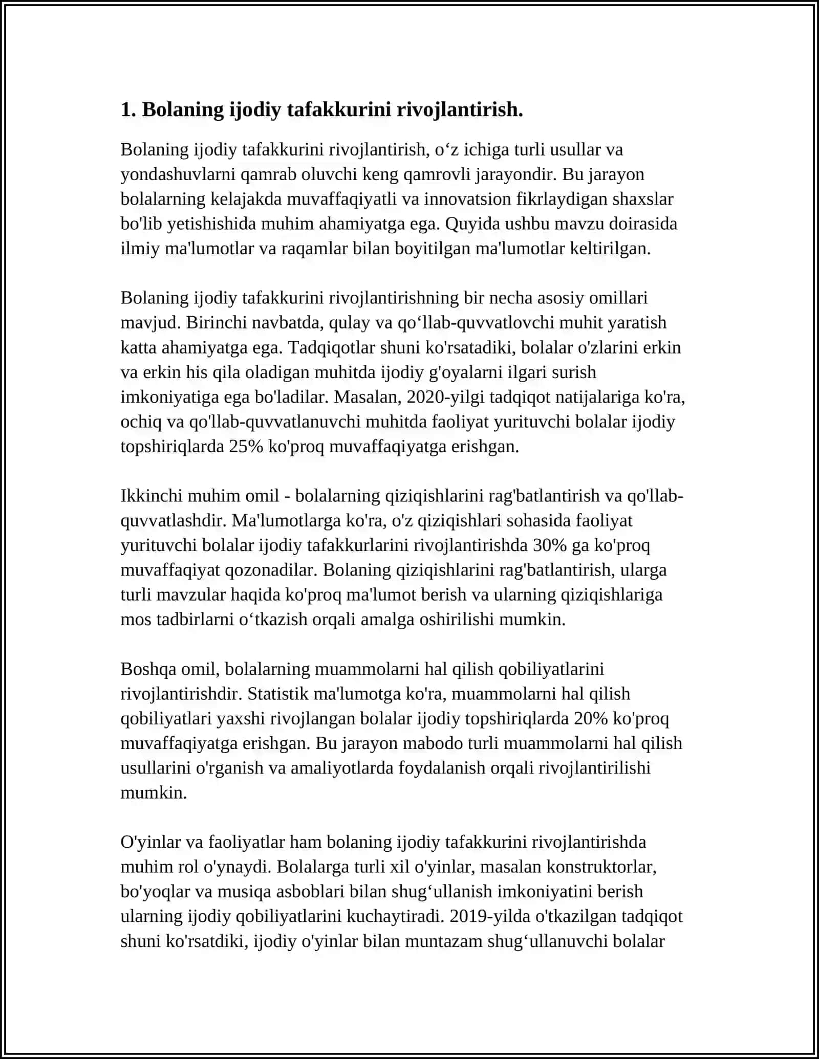 OʻYINLARDAN FOYDALANISH NATIJASIDA BOLANING RUHIYATINI RIVOJLANTIRISH 4