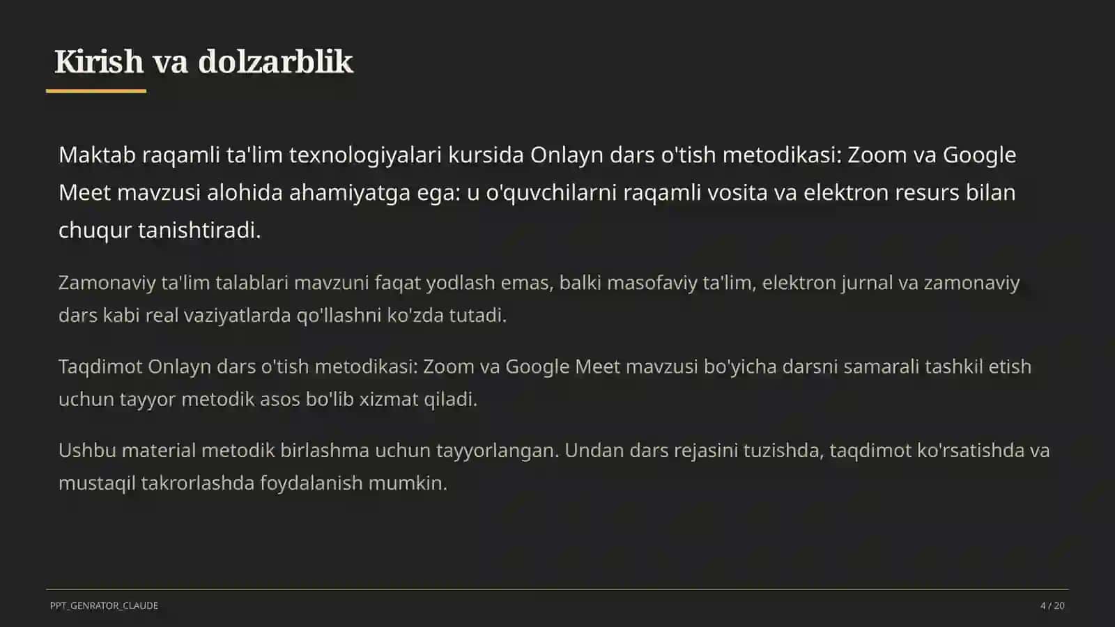 Onlayn dars o'tish metodikasi: Zoom va Google Meet 4
