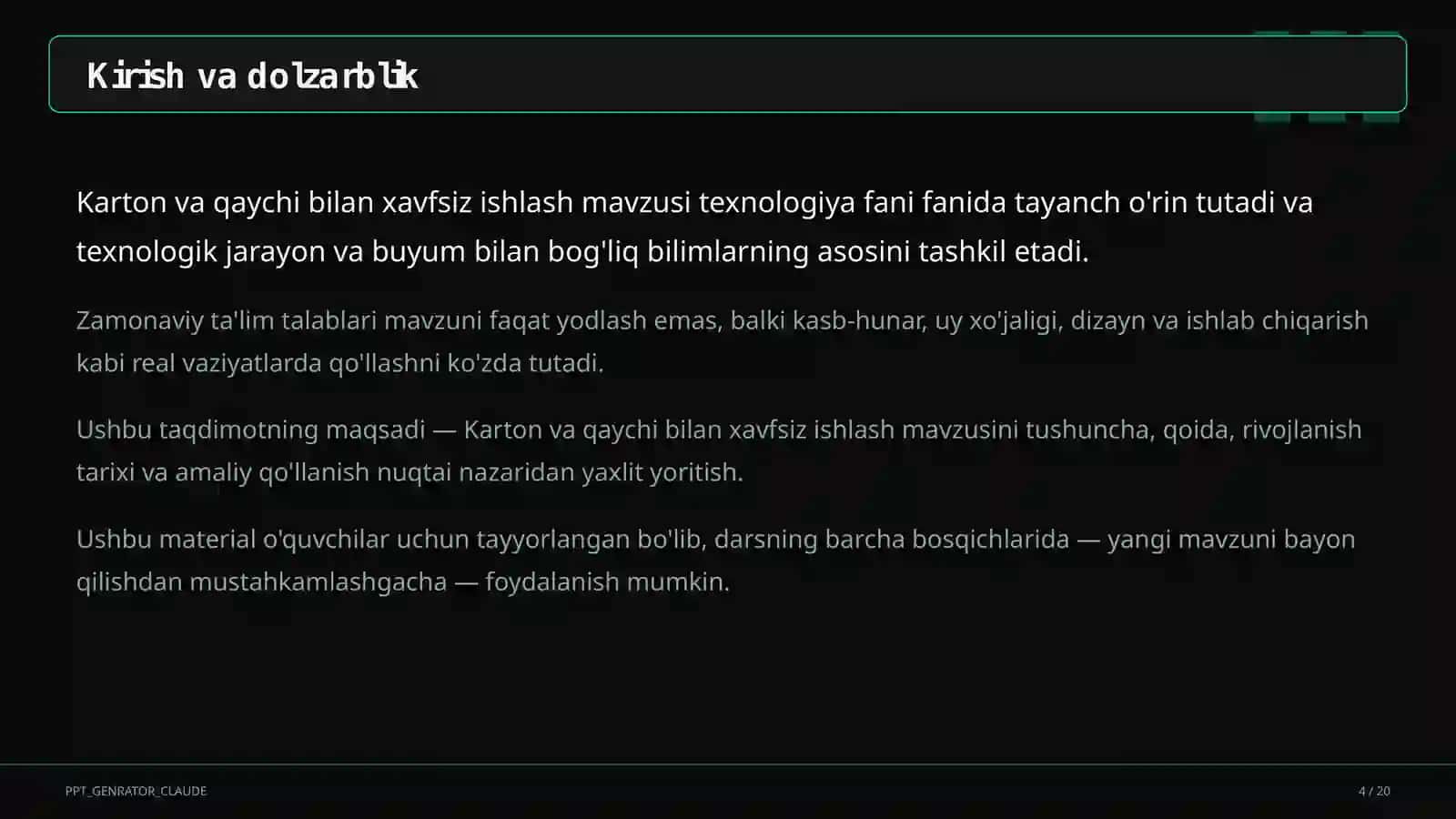 Karton va qaychi bilan xavfsiz ishlash (2-sinf) 4
