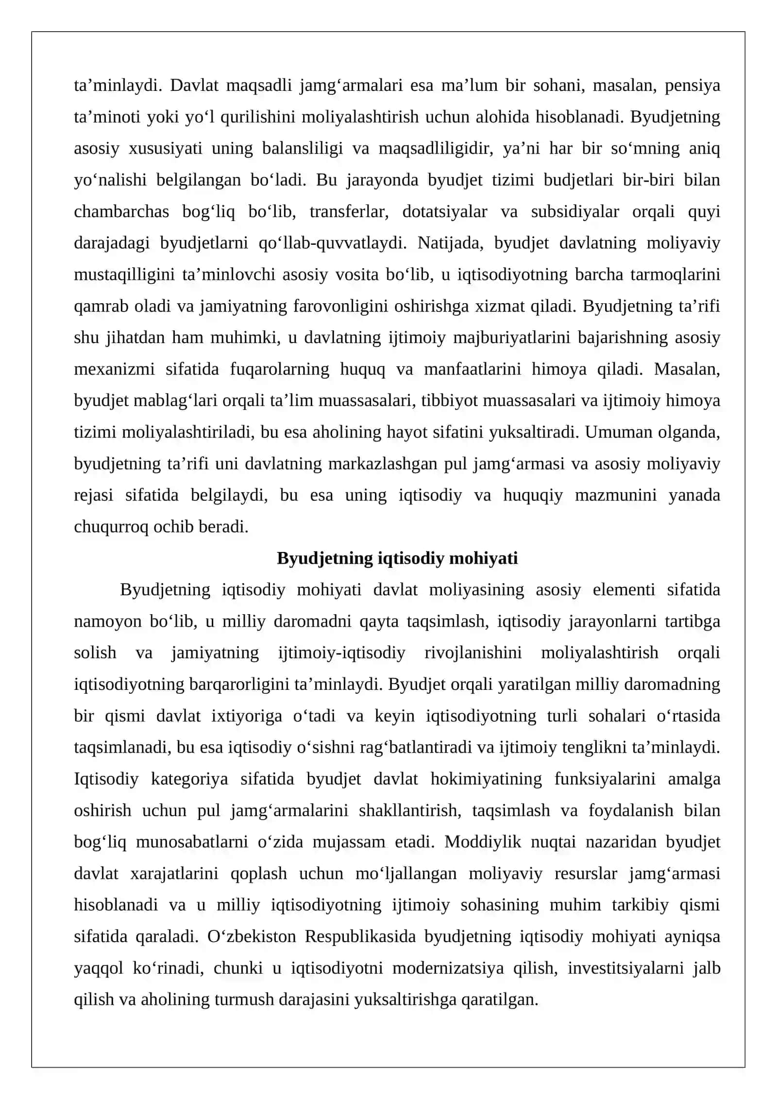 Byudjet tushunchasi va mohiyati 4