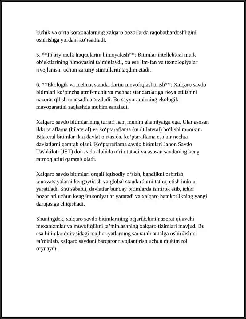 Xalqaro Savdo Bitimlari Haqida Tushuncha 4