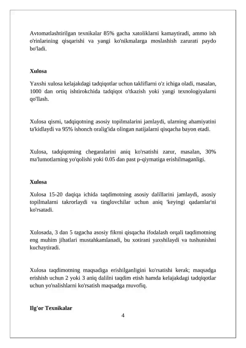 Texnikalar 4