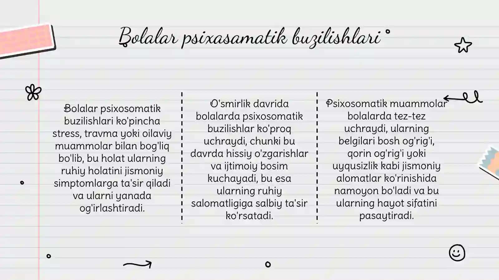 PSIXASAMATIK BUZILISHLAR YOSHGA QARAB XUSISIYATLAR 4
