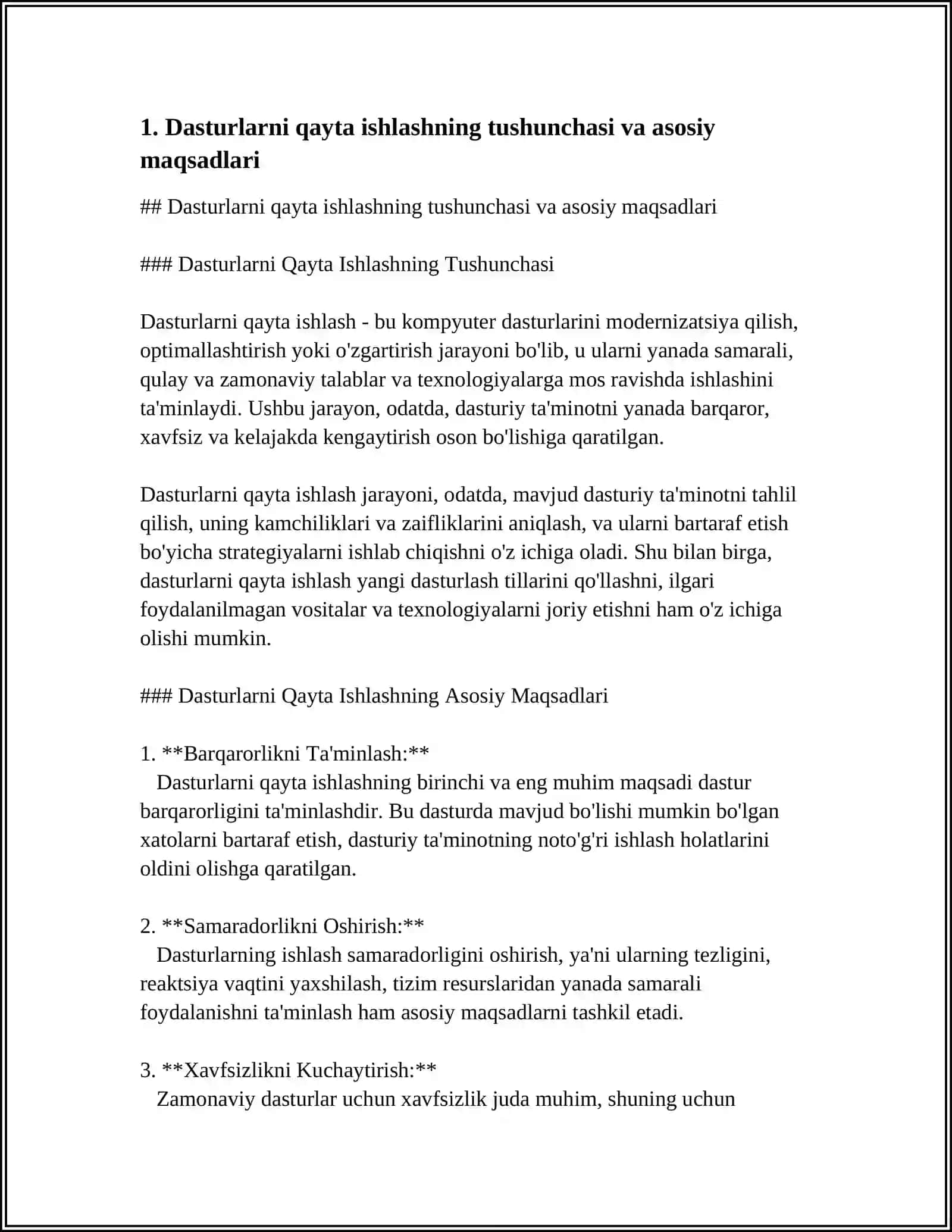 DASTURLARNI KAMPYUTERDA QAYTA ISHLASH TEXNALOGIYALARI 4