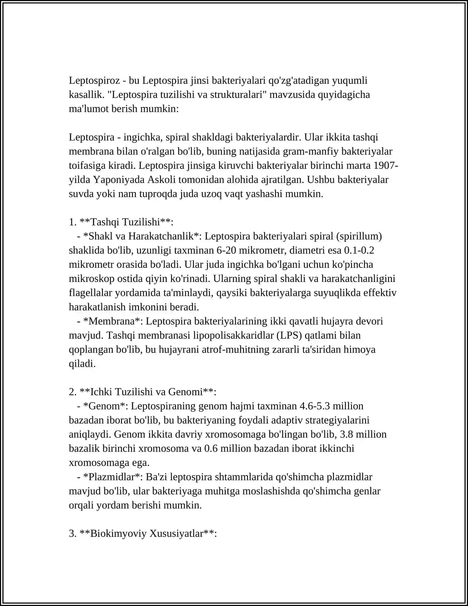 LEPTOSPIROZLAR MORFOLOGIYASI, STRUKTURASI, TARQALGANLIGI KELTIRIB CHIQARUVCHI KASALLIKLARI LABORATORIYA DIAGNOSTIKASI 4