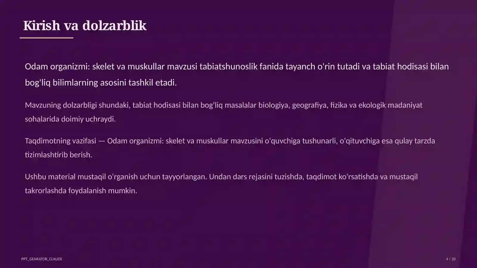 Tabiatshunoslik (1–4) 4