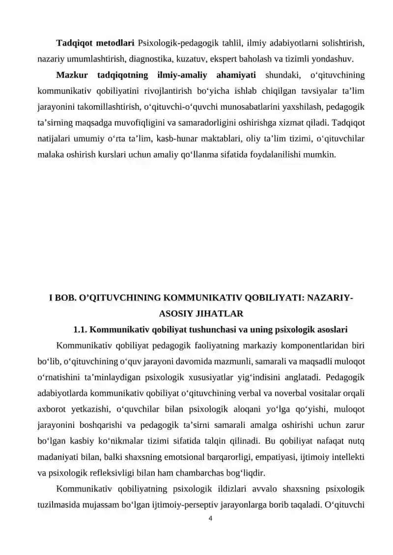 O'qituvchining kommunikativ qobiliyatida pedagogik ta'sir korsatish 4