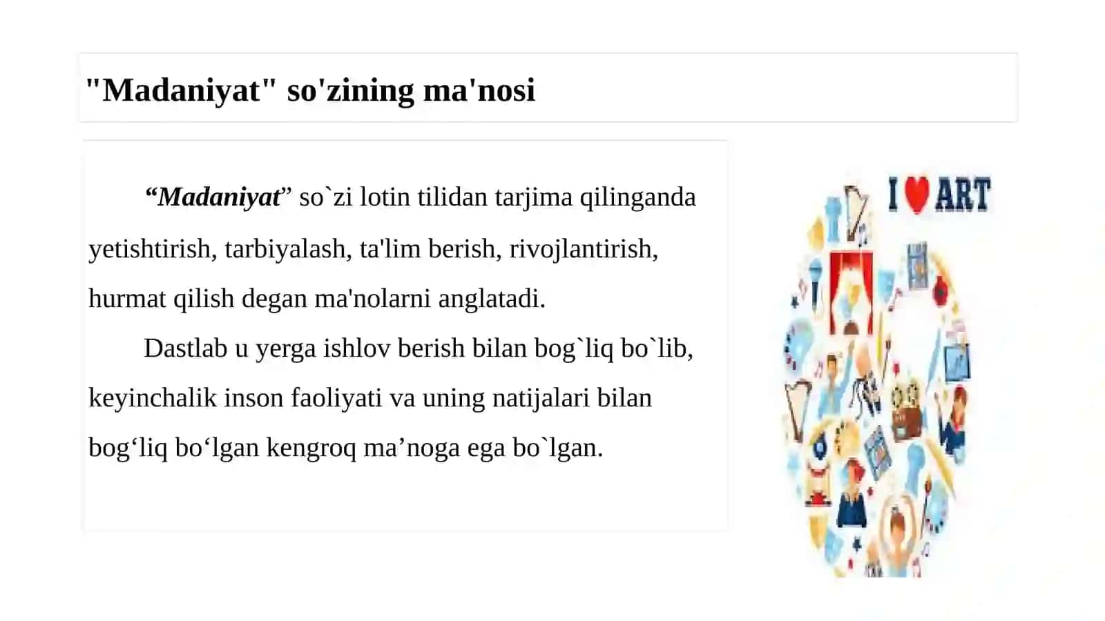 Madaniyat sohasi va uning ijtimoiy iqtisodiyotdagi o'rni 4