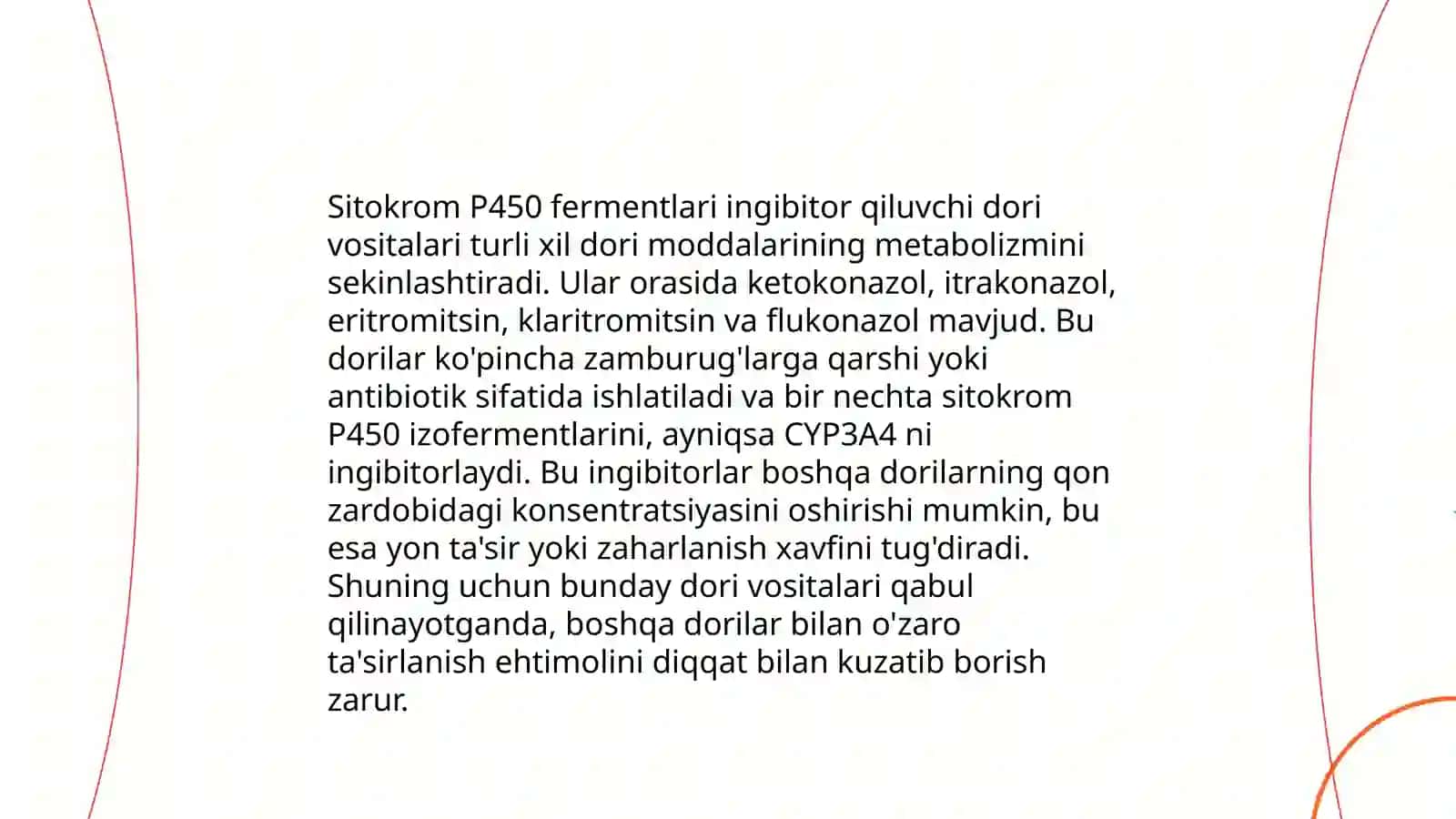 Sitoxrom P450 induktorlari, ingibitorlari klinikada qo'llanishi, genining polimorfizmi, davolashning personifikatsiya asoslari 4