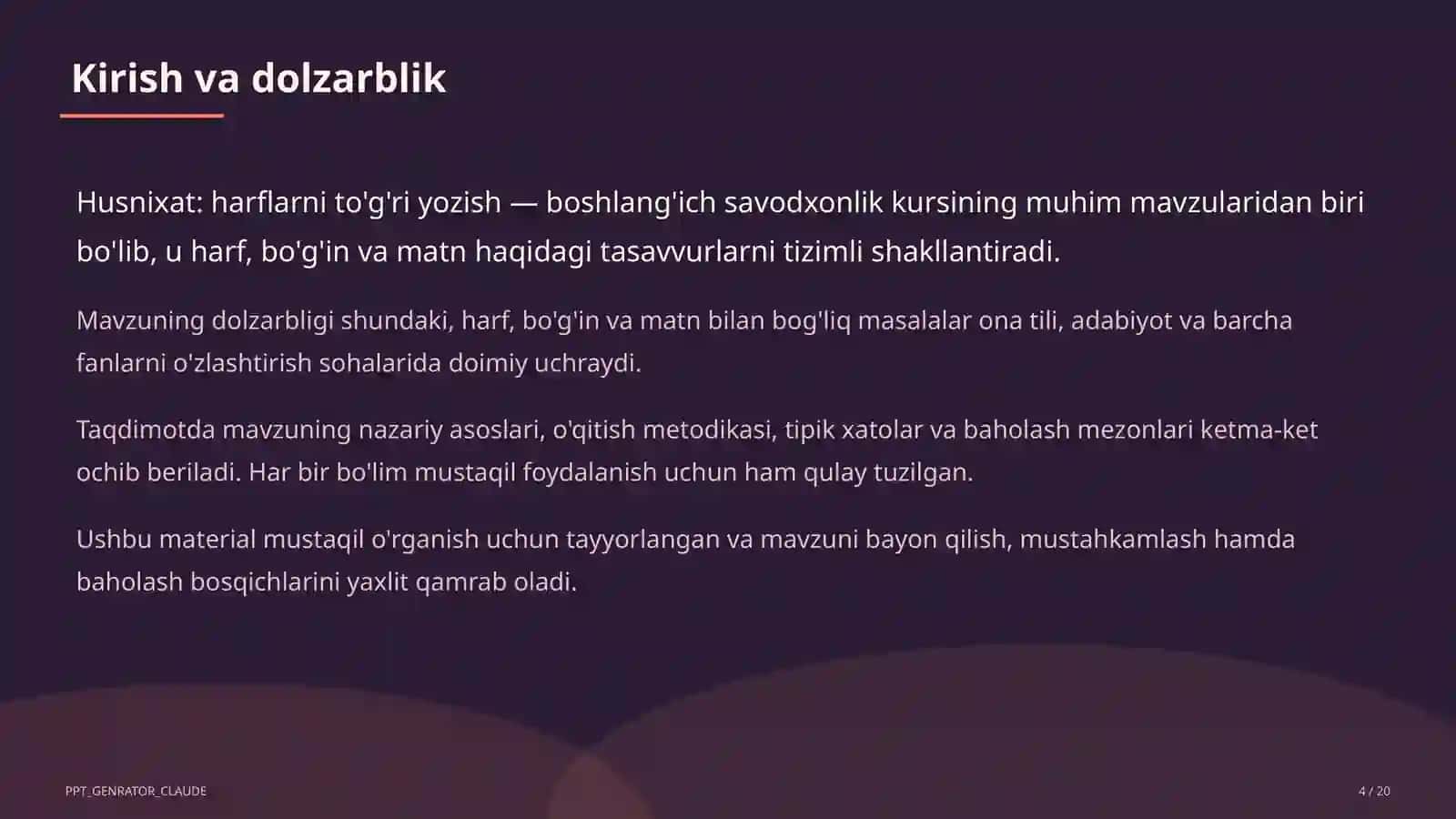 Husnixat: harflarni to'g'ri yozish (1-sinf) 4