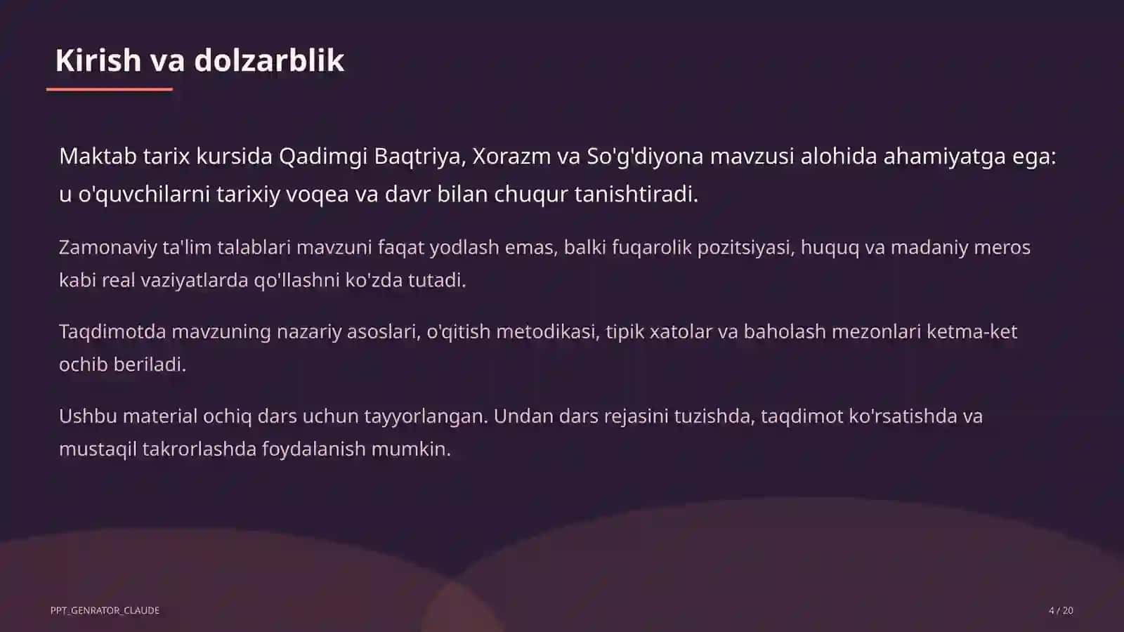 Qadimgi Baqtriya, Xorazm va So'g'diyona (6-sinf) 4