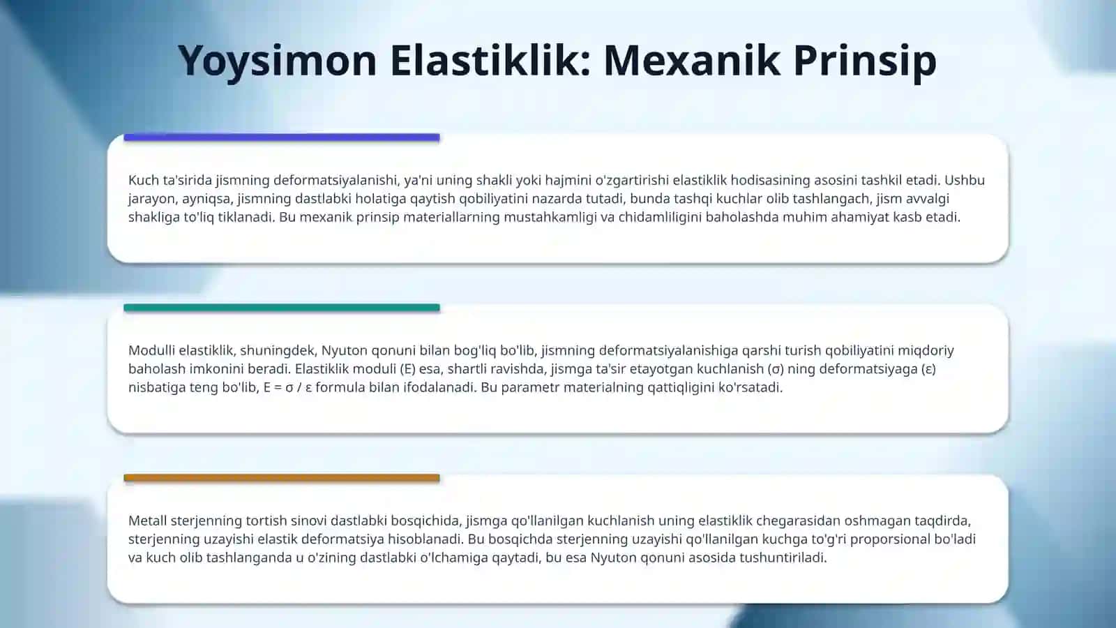 Yoysimon va nuqtaviy elastiklik 4