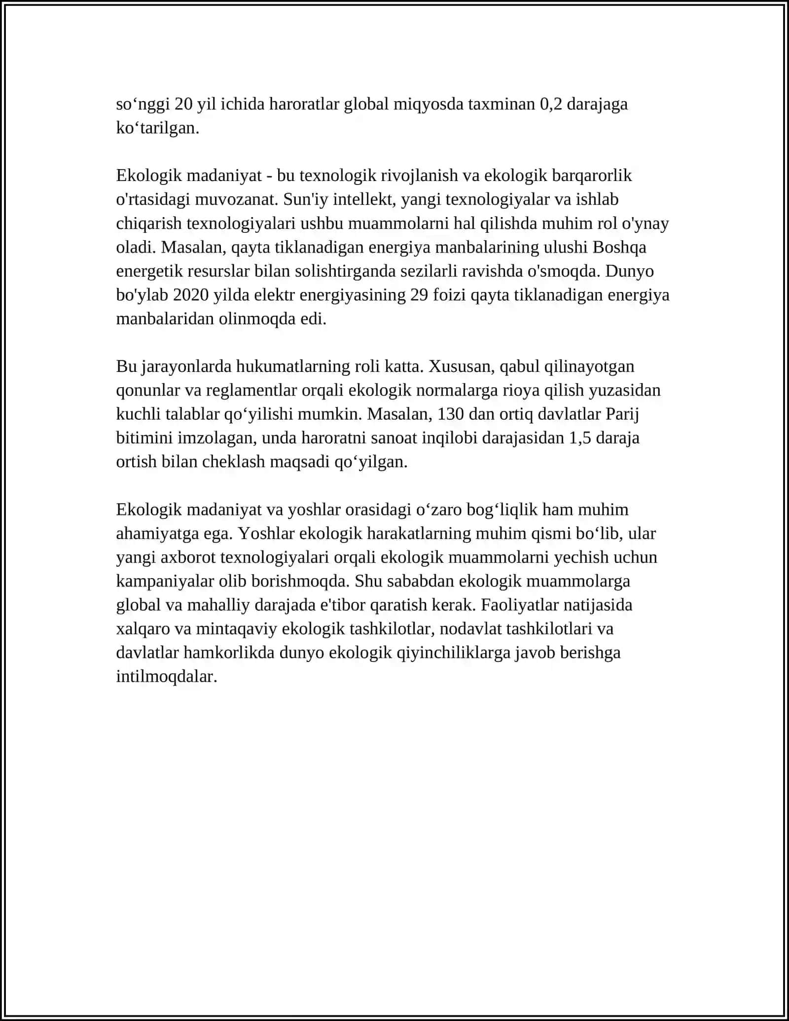 EKOLOGIK MADANIYAT VA IQTISODIYOT 4