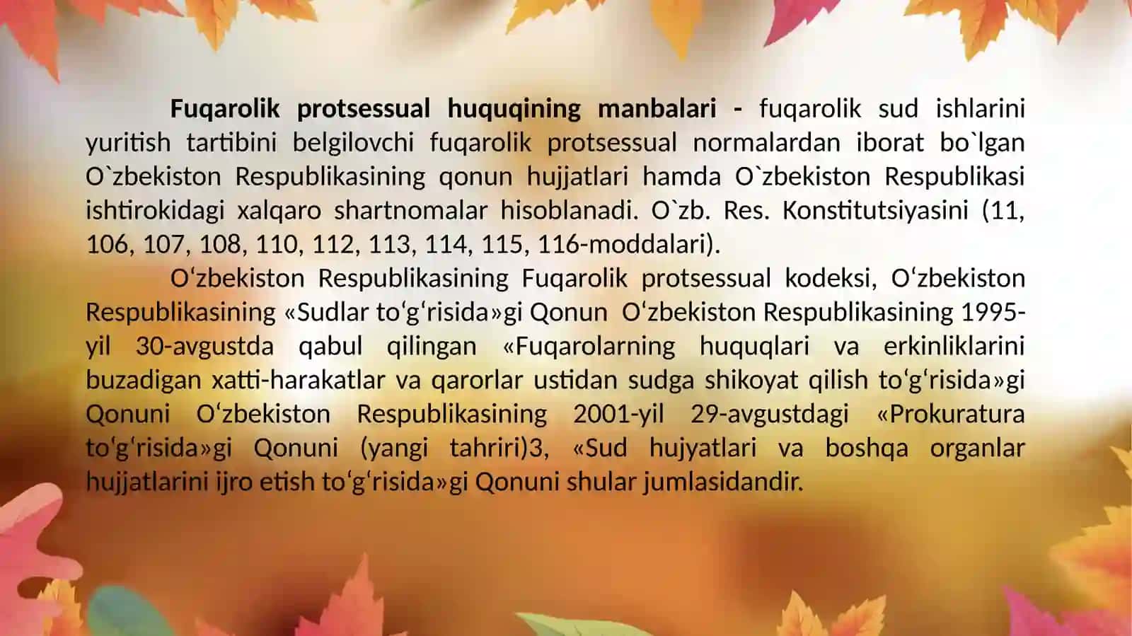 FUQAROLIK PROTSESSUAL HUQUQI FANIGA KIRISH 4