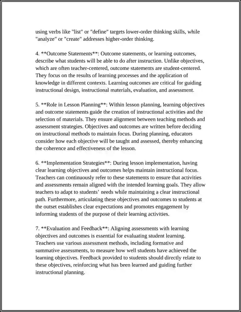 Lesson Planning and Implementation 4
