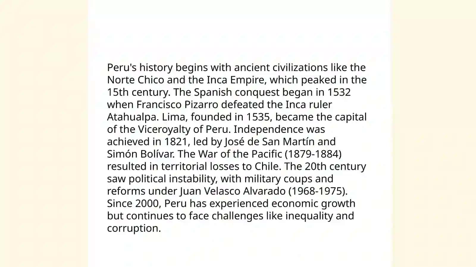 Peru Geography 4