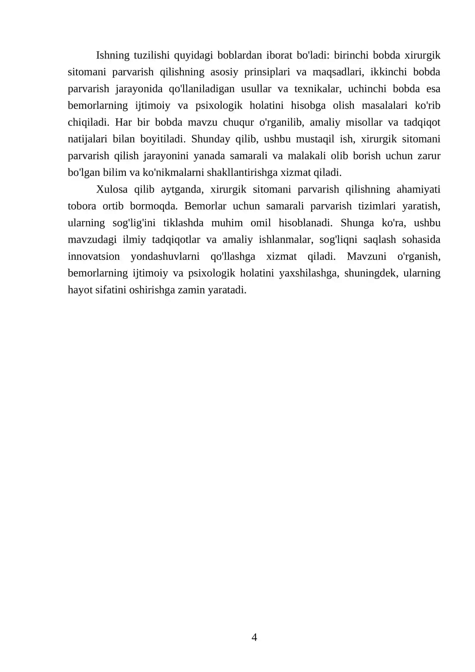 Xirurgik sitomani parvarish qilish 4