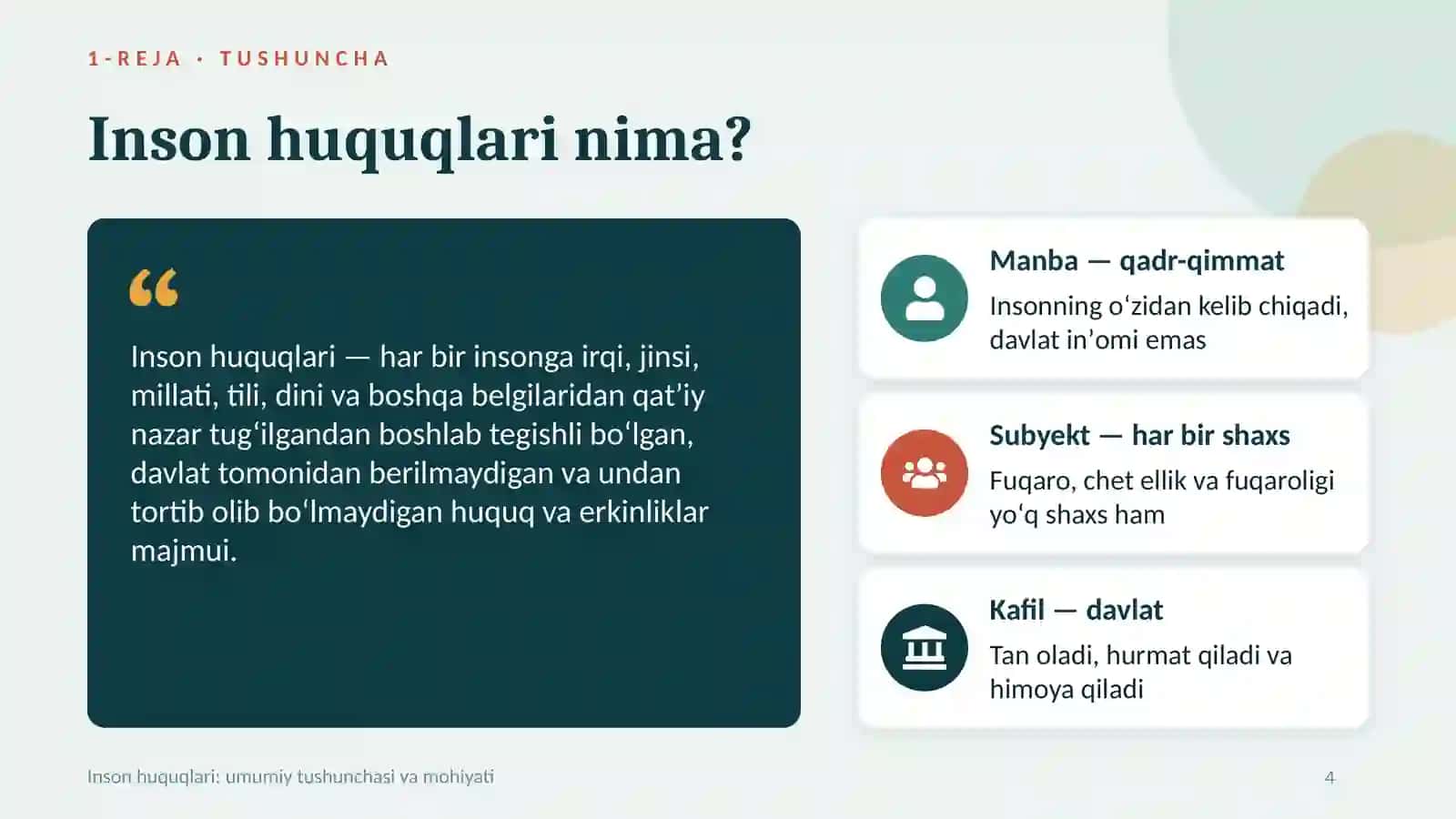 Inson huquqlari: umumiy tushunchasi va mohiyati 4