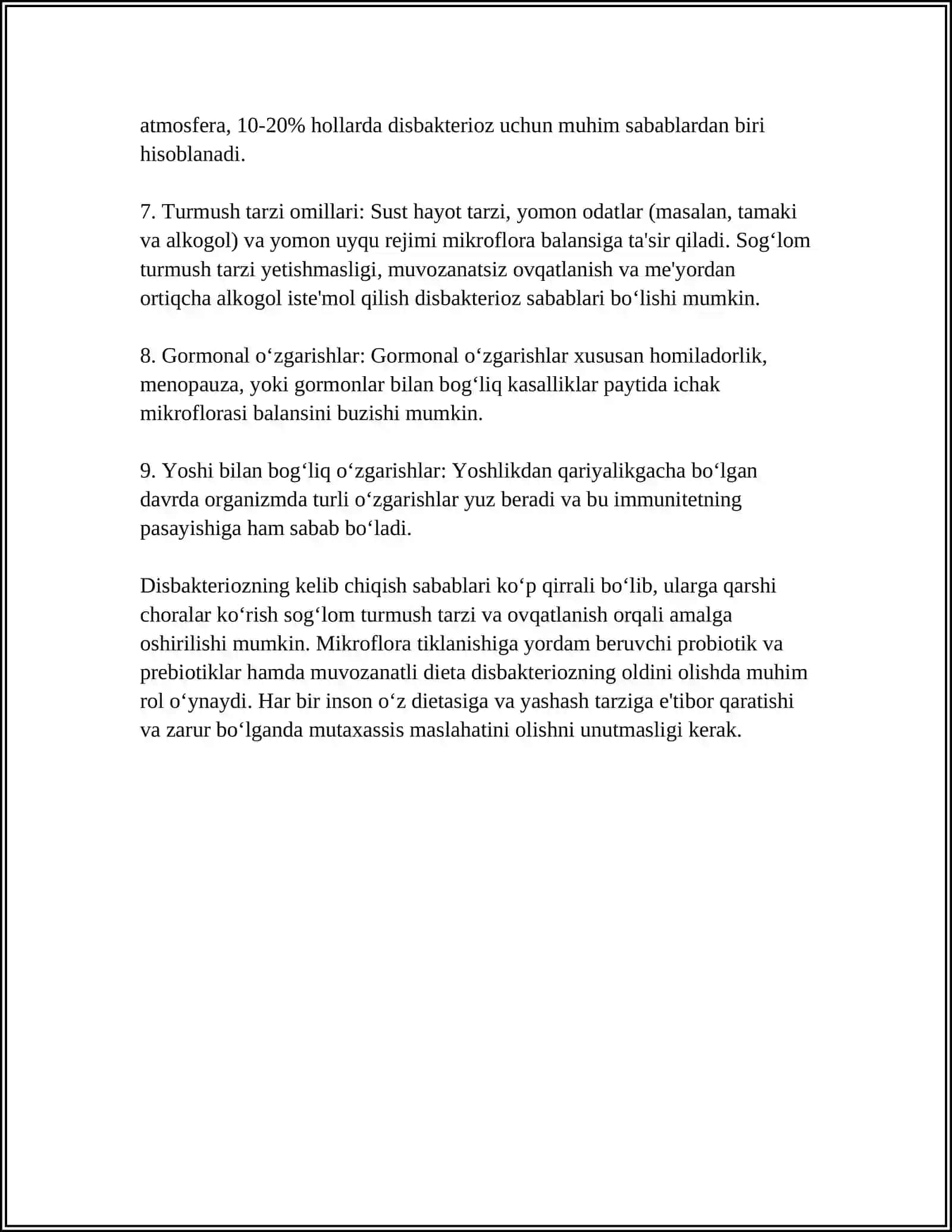 DISBAKTERIOZ VA DISBAKTERIOZNING ZAMONAVIY BAKTERIOLOGIK DIAGNOSTIKASI 4