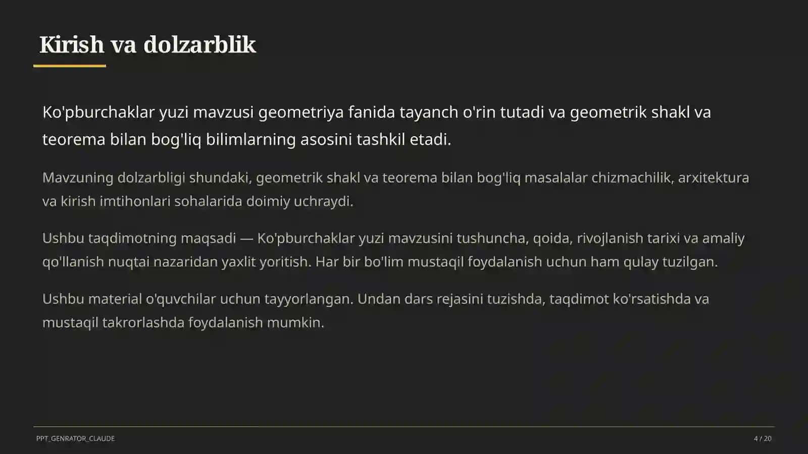 Ko'pburchaklar yuzi (8-sinf) 4