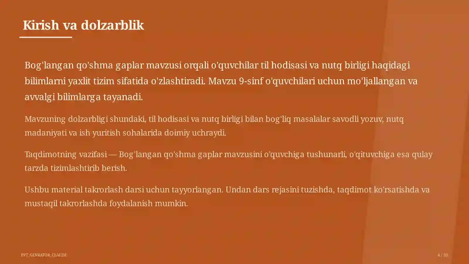 Bog'langan qo'shma gaplar (9-sinf) 4