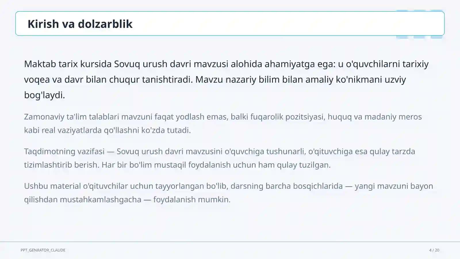 Sovuq urush davri (10-sinf) 4